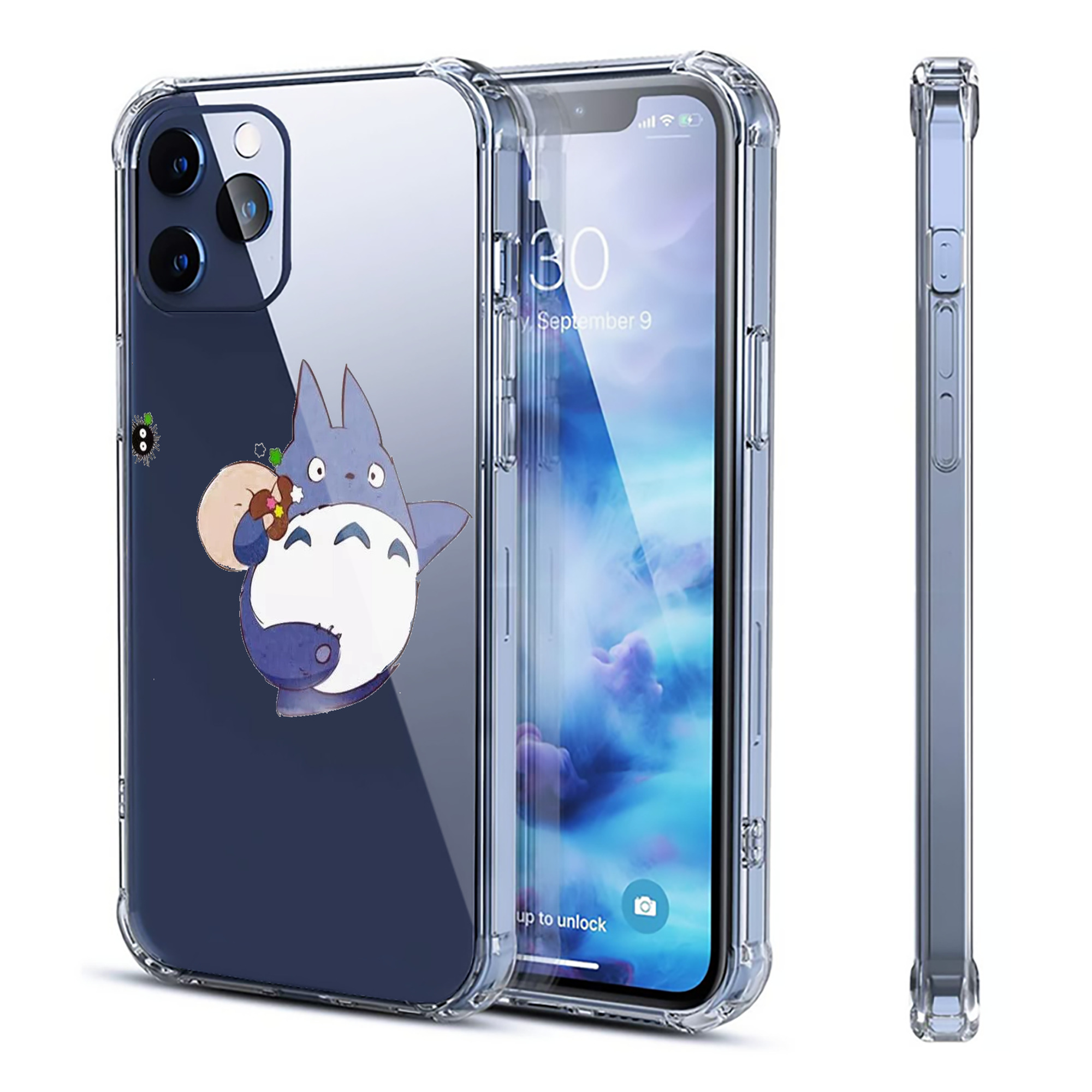 （画像用） となりのトトロ 草壁メイ 草壁サツキ My Neighbor Totoro Satsuki Kusakabe Mei Kusakabe 【iPhone 12シリーズ対応】透明スマホケース（クリアソフトケース）